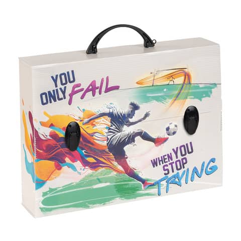 Valigetta in PPL Favorit con stampa Sport in 6 soggetti assortiti 37,5x27x8 cm - 400183891